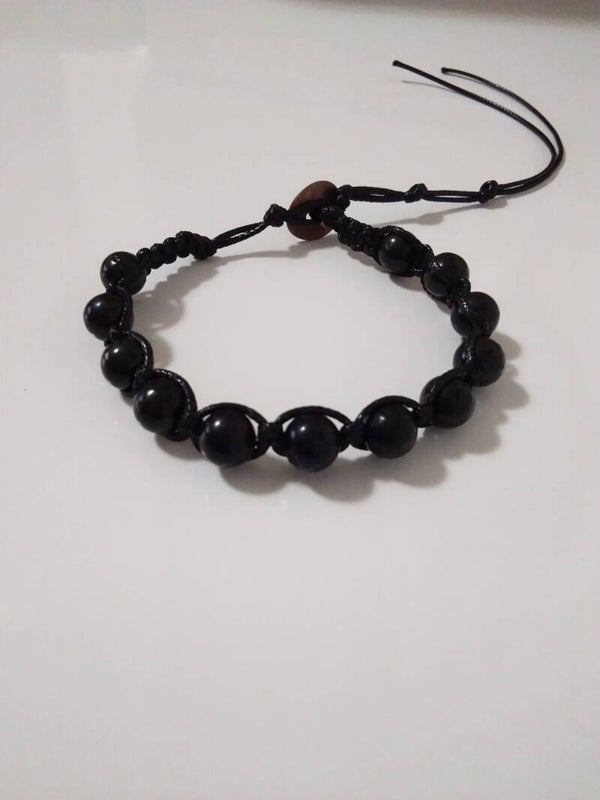 Shungite Shamballa Bracciale Regolabile