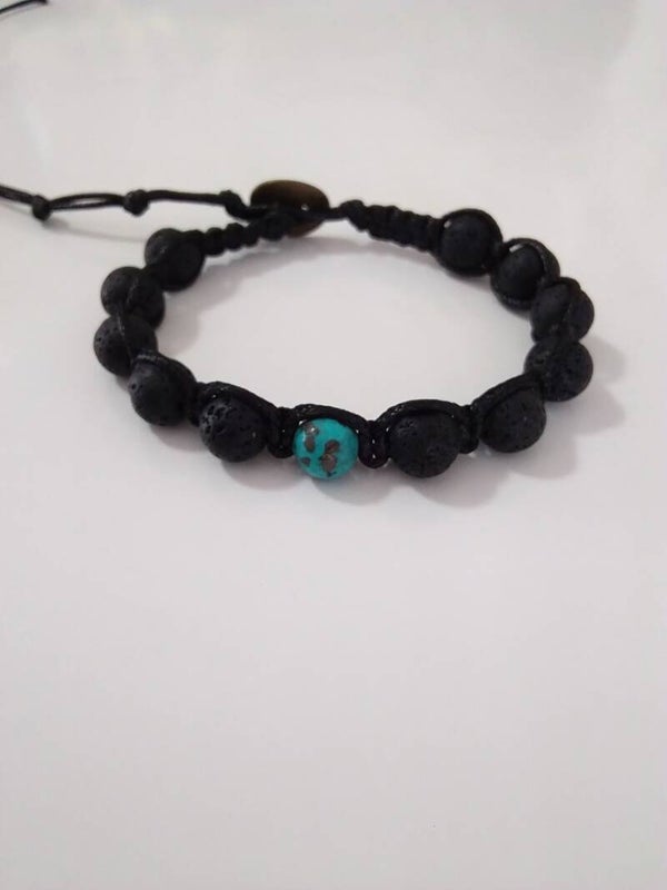 Turchese Shamballa Elemento Aria Bracciale regolabile