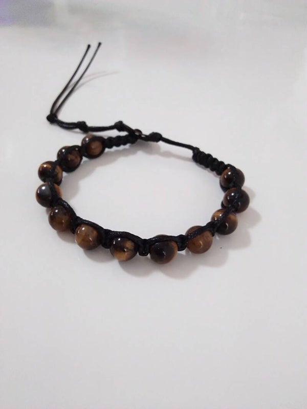 Occhio di Tigre Shamballa Bracciale Regolabile