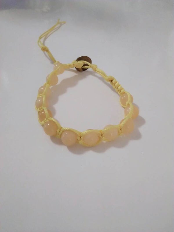 Calcite Gialla Shamballa Bracciale Regolabile