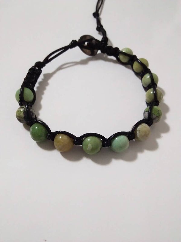 Giada Nefrite Australia Shamballa Bracciale Regolabile