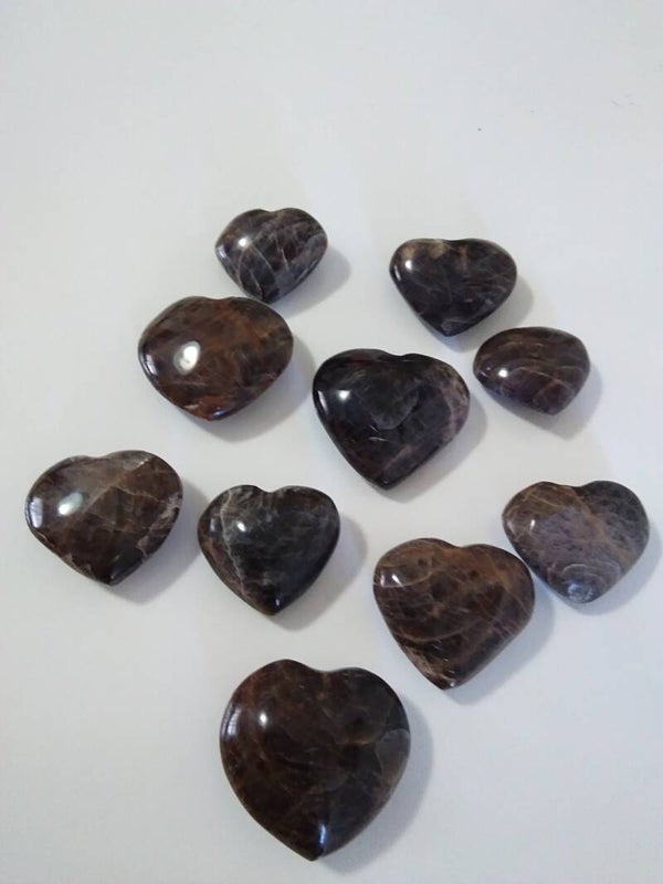 Pietra di Luna Nera Cuore