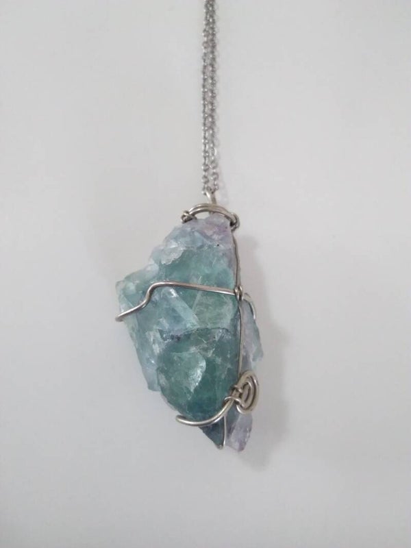 Fluorite Grezza Ciondolo