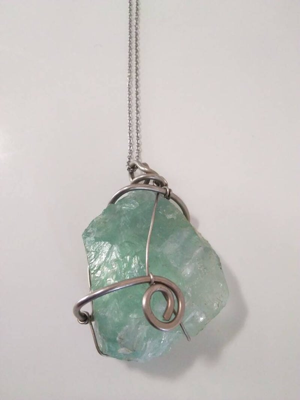 Fluorite Grezza Ciondolo