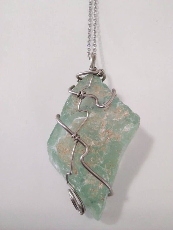 Fluorite Grezza Ciondolo