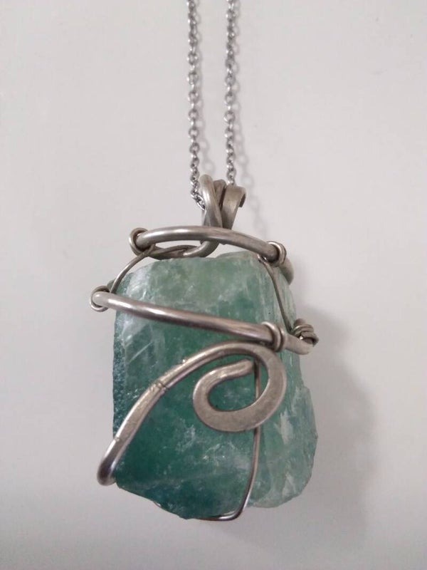 Fluorite Grezza Ciondolo