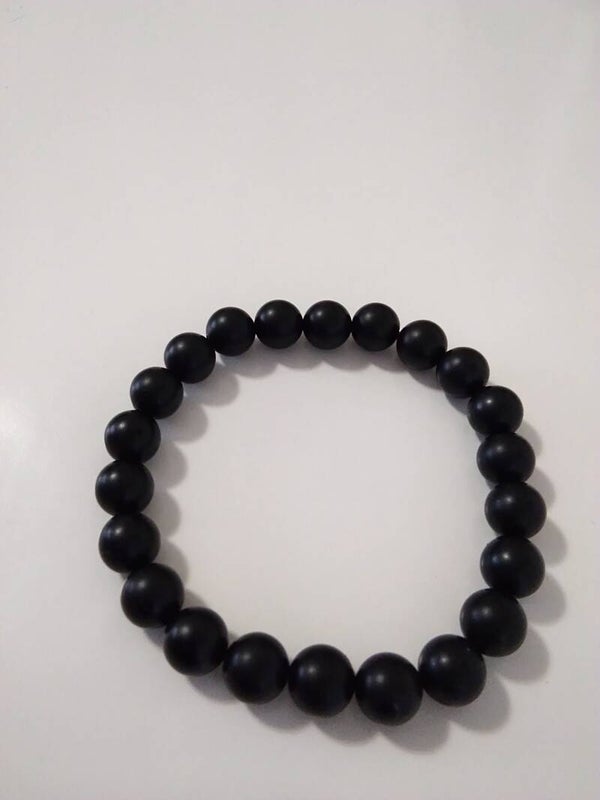 Onice Nero satinato bracciale in elastico
