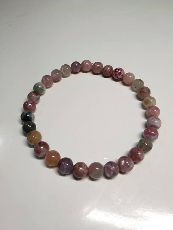 Tormalina Multicolor bracciale in elastico