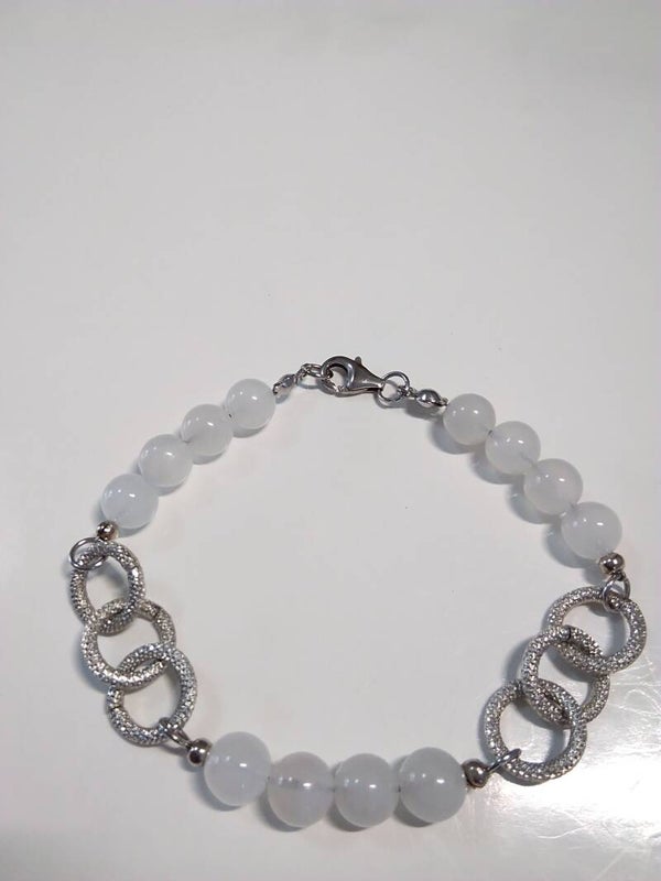 Pietra di Luna bracciale in acciaio