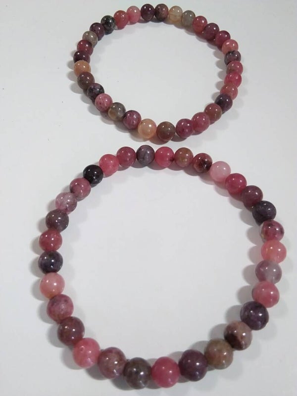 Rodonite bracciale in elastico