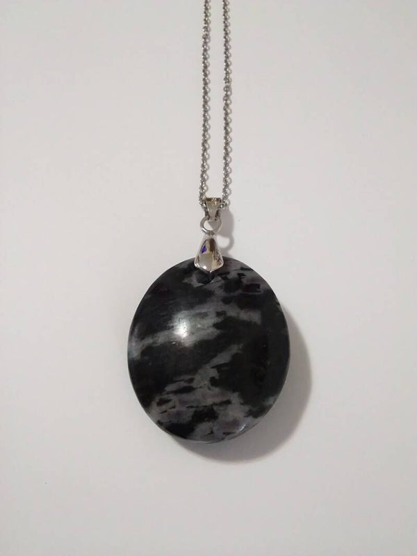 Indigo Gabbro Medaglione ciondolo collana