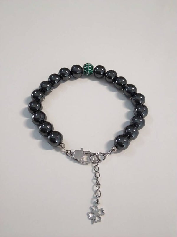 Ematite bracciale in argento