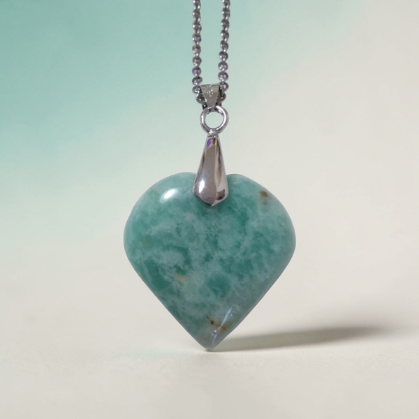 Amazzonite cuore forato