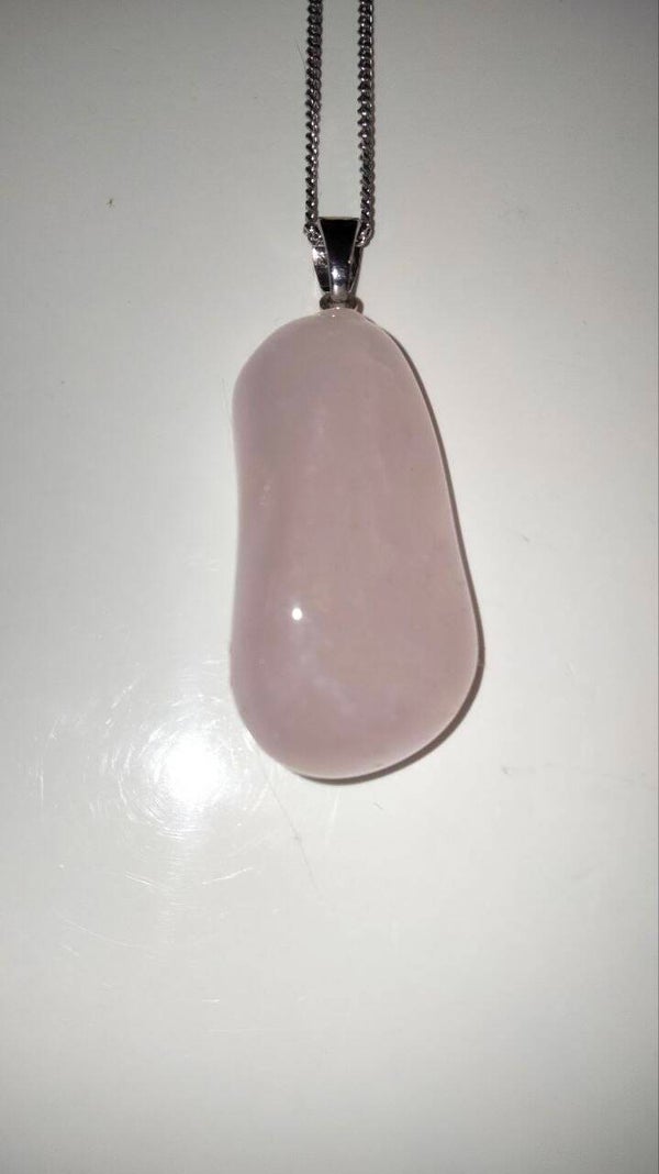 Quarzo Rosa burattato ciondolo