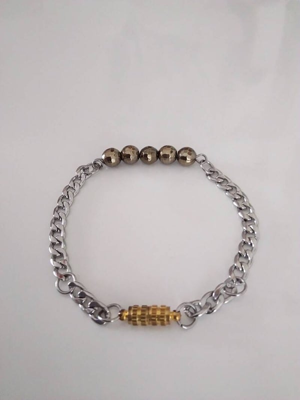 Pirite bracciale in acciaio