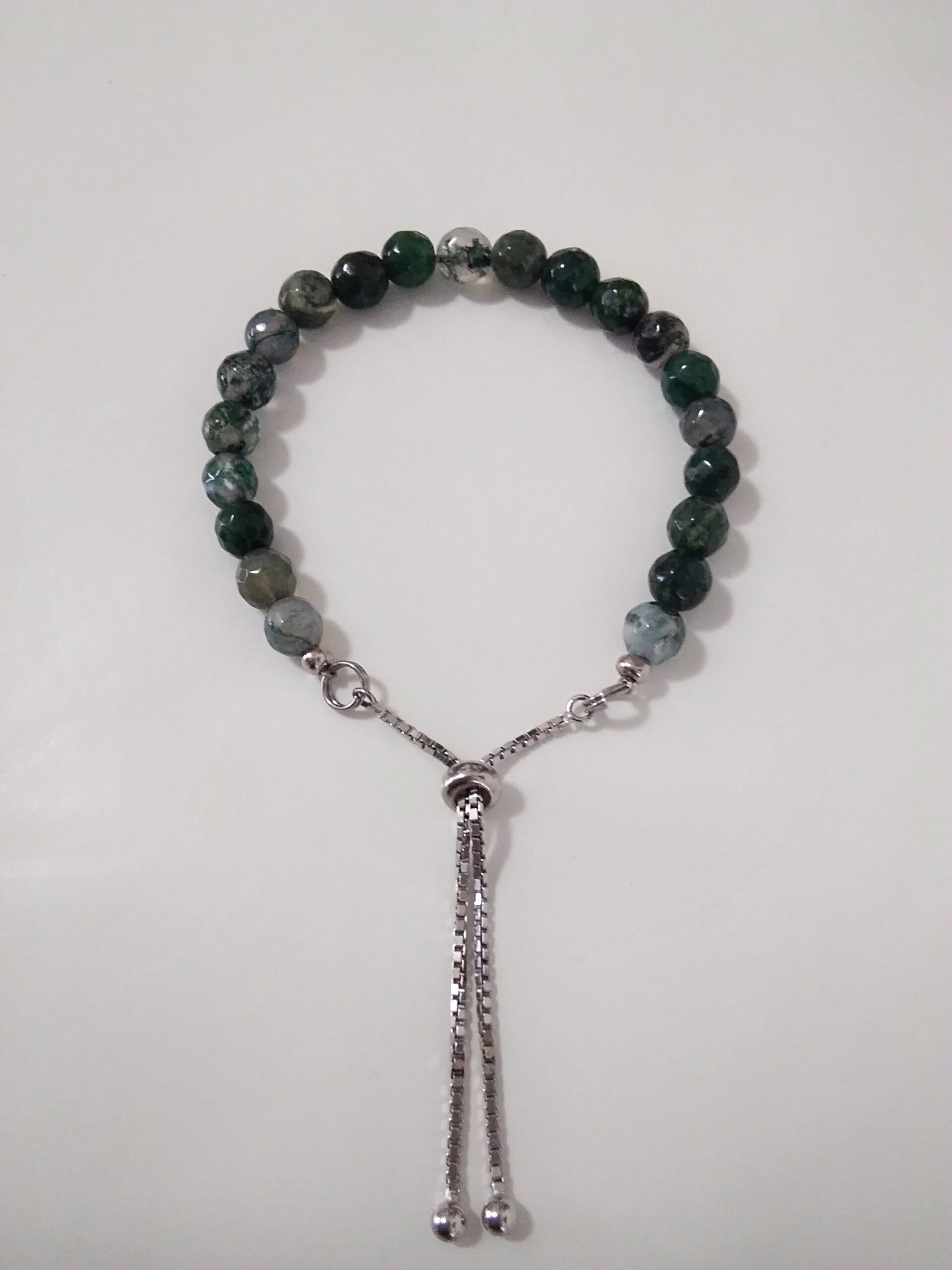 Agata Muschiata bracciale in acciaio