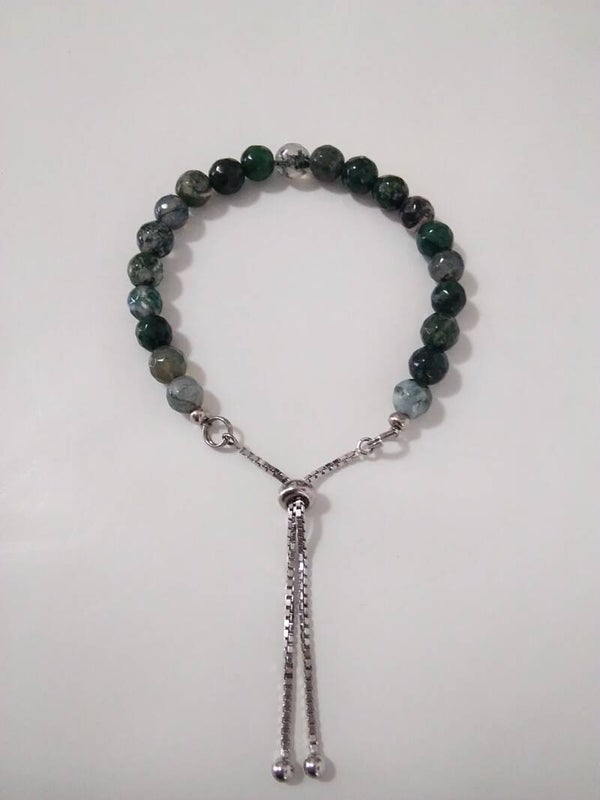 Agata Muschiata bracciale in acciaio