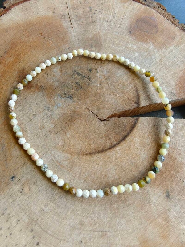 Opale giallo sfaccettato cavigliera