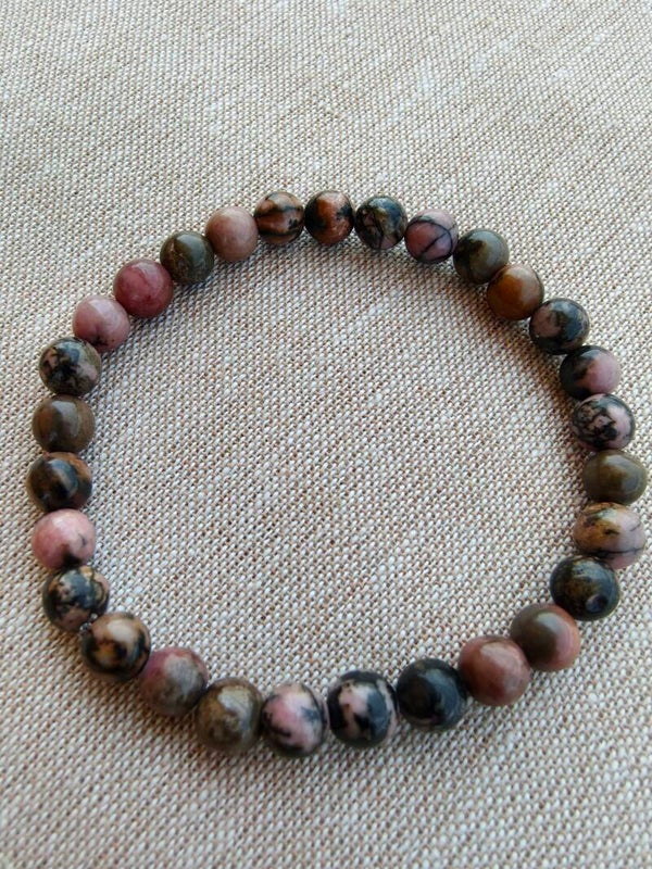 Rodonite bracciale in elastico