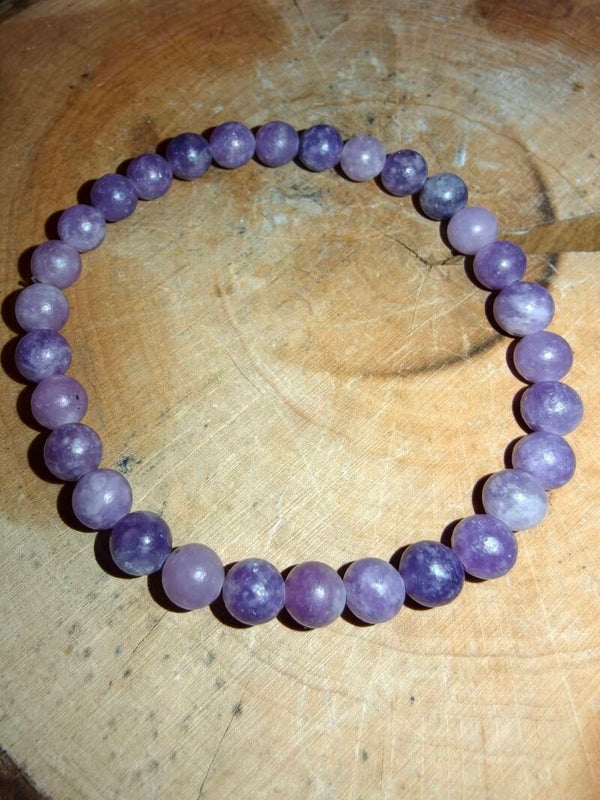 Lepidolite bracciale in elastico