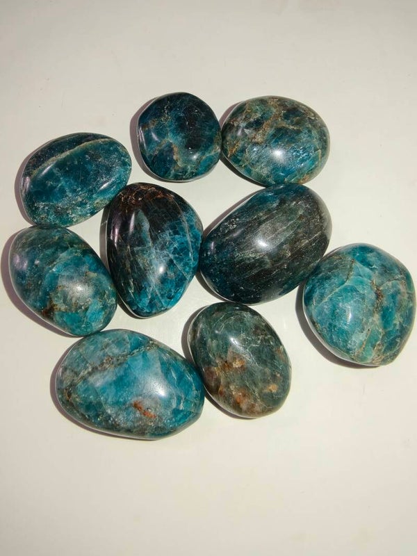 Apatite blu burattata