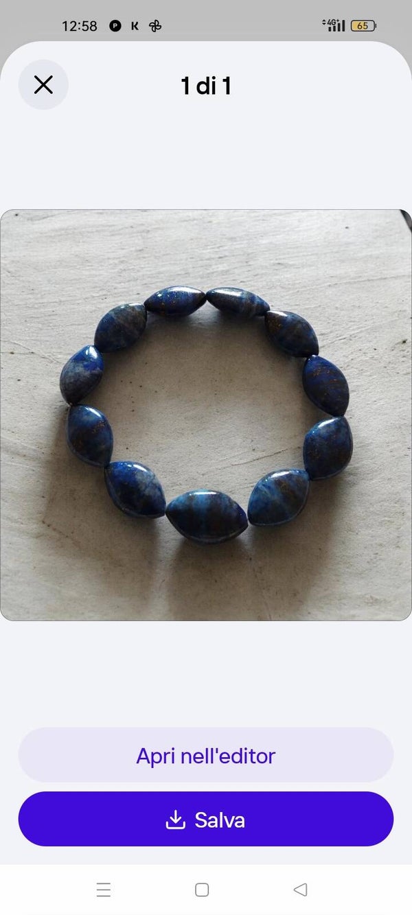 Lapislazzuli bracciale in elastico