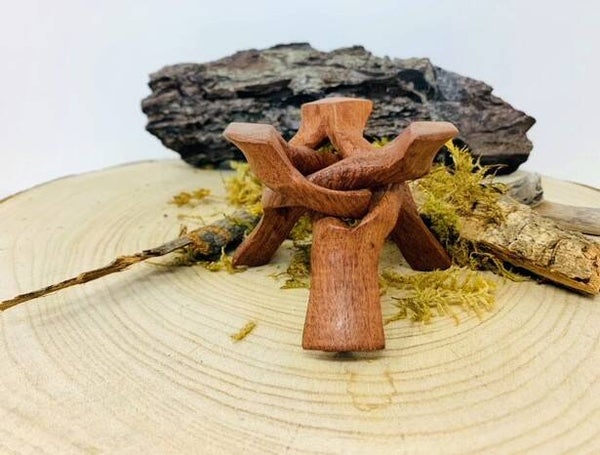 Supporto per sfere legno artigianale piccolo