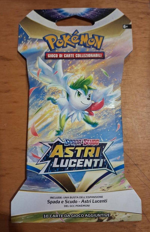 busta espansione pokemon astri lucenti paper sleeves italiano
