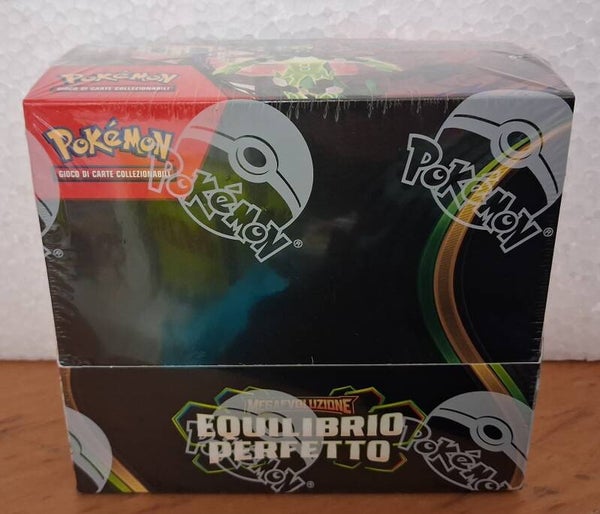 box display 36 buste espansione pokemon megaevoluzione equilibrio perfetto italiano