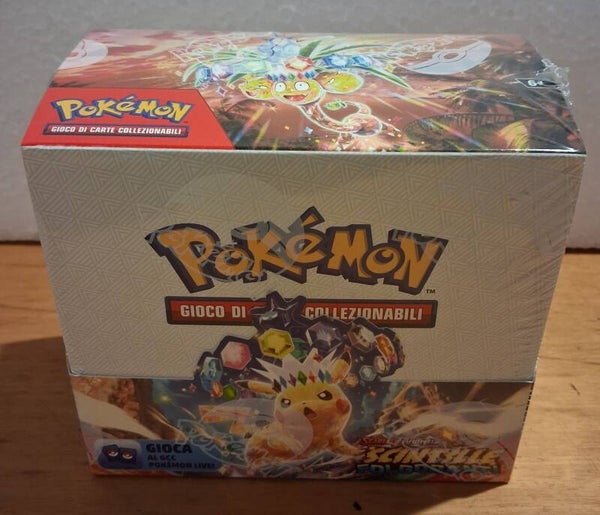 box display 36 buste espansione pokemon scarlatto violetto scintille folgoranti italiano