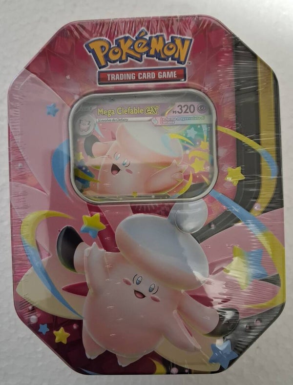 pokemon tin da collezione mega clefable ex italiano