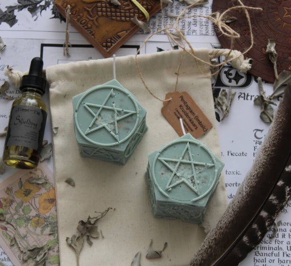 Pentagram Imbolc Kruidenkaars
