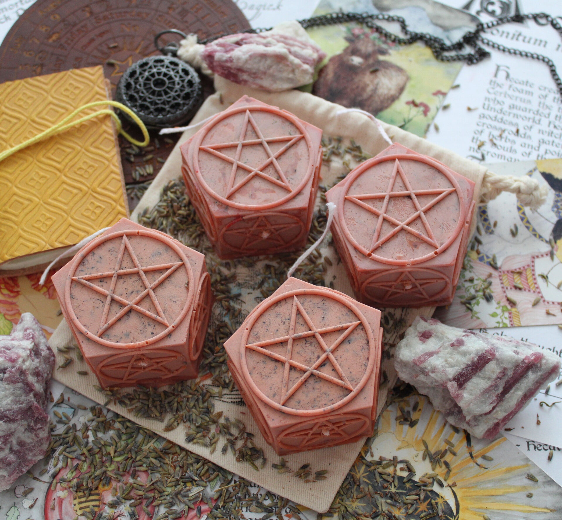 Pentagram Beltane Kruidenkaars