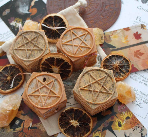 Pentagram Mabon Kruidenkaars