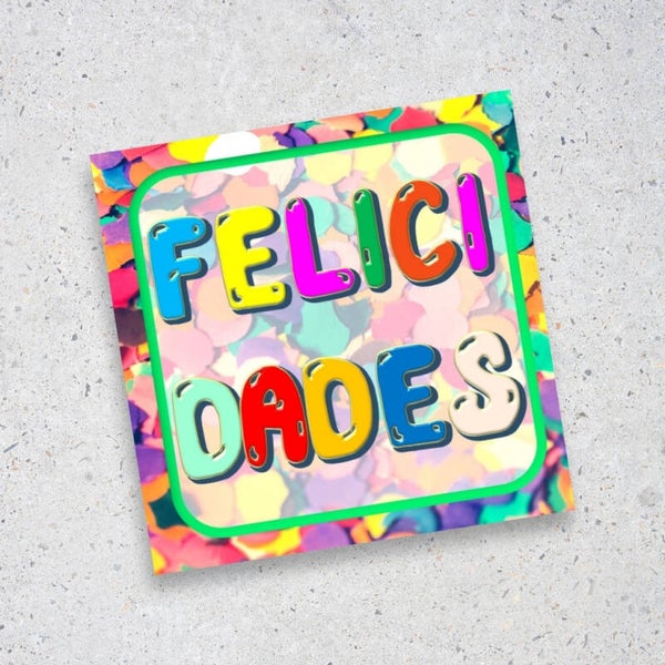 Tarjeta Cuadrada| Felicidades Colorido