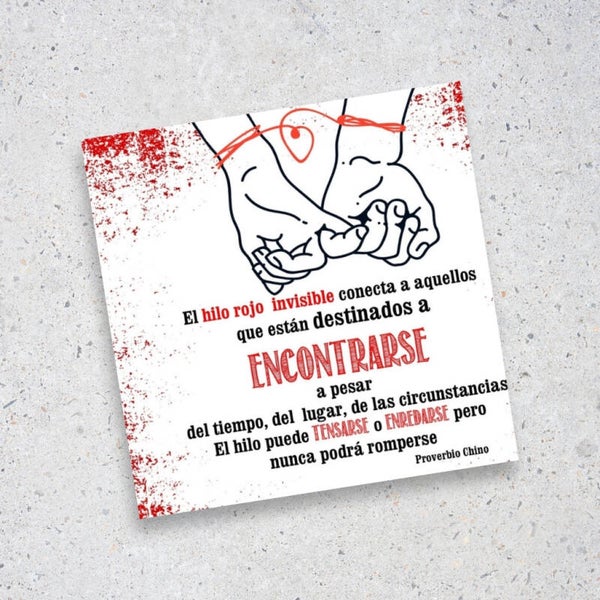 Tarjeta El Hilo Rojo del Destino