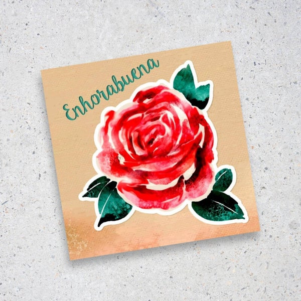 Tarjeta Rosa Roja