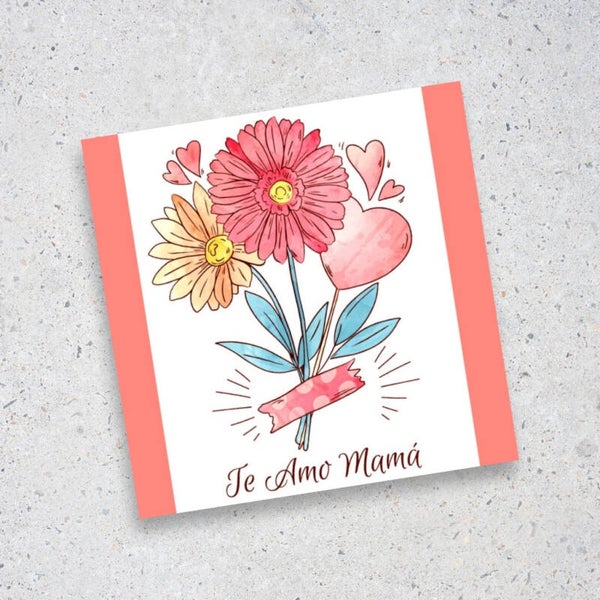 Tarjeta para Mamá con Flores