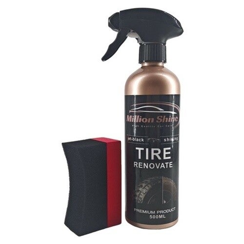 Tire Black - Diep zwarte banden glans + spons
