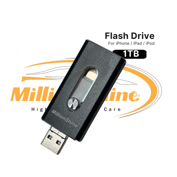 3 in 1 USB Stick - 1 TB - Hoge Snelheid - Geschikt voor iPhone, Android, iPad, Windows & Mac - Externe Opslag - Zwart