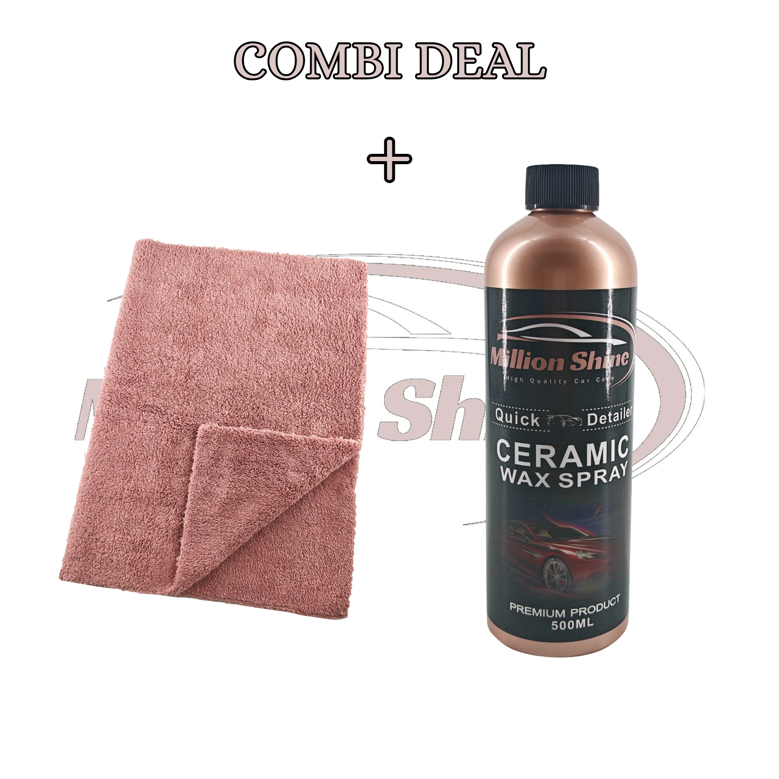 Million Shine Combi Deal Ceramix wax, Ultrazachte microvezel doek
