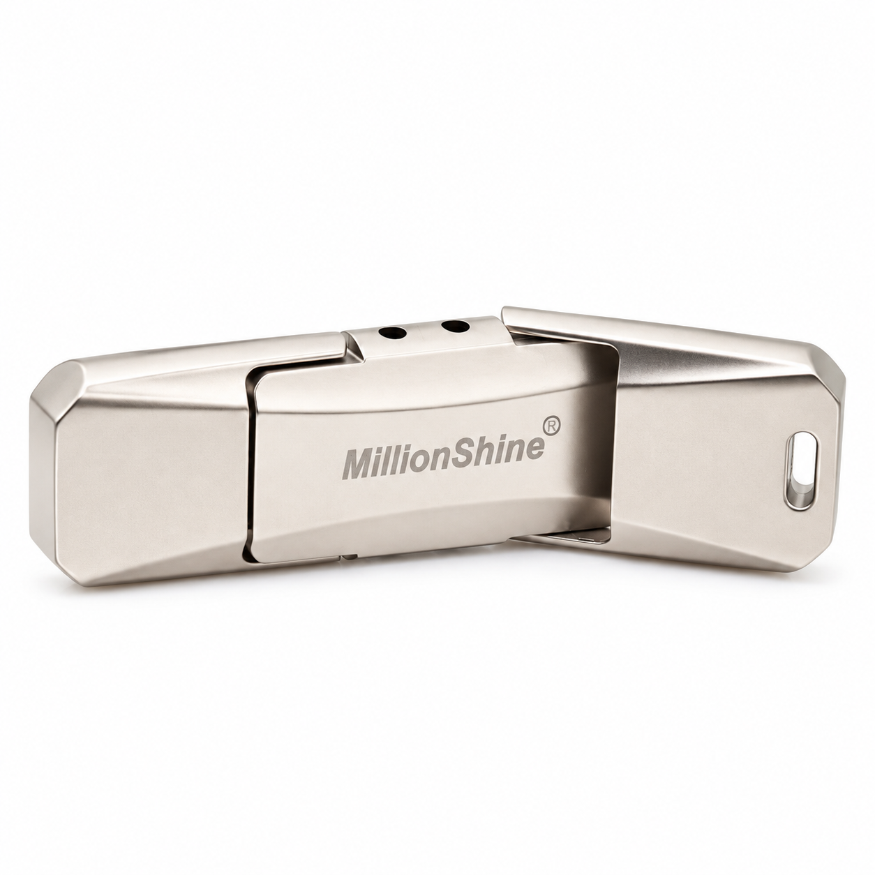 USB-C en USB-A Stick 3.2 Gen1 - 2 in 1 - 2640Mbps - Zakelijk en Prive Snelle Overdracht - Luxe Design Zilver
