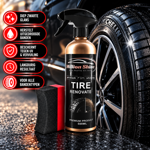 Tire Black - Diep zwarte banden glans - Partij afname 10 stuks