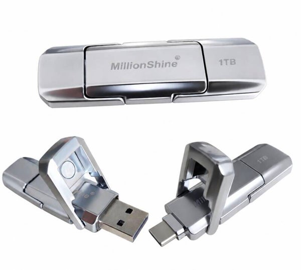 MillionShine 2 in 1 USB-A naar USB-C Geschikt voor Apple, Android, Pc´s en tablets