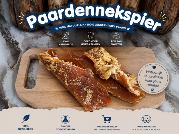 paardennekspier - 100% natuurlijke hondensnack 250 gram