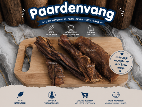 paardenvang - gedroogd 100% natuurlijke hondensnack 250 gram