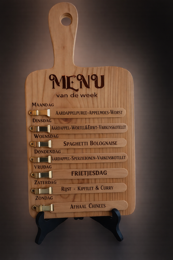Menu v.d week plank