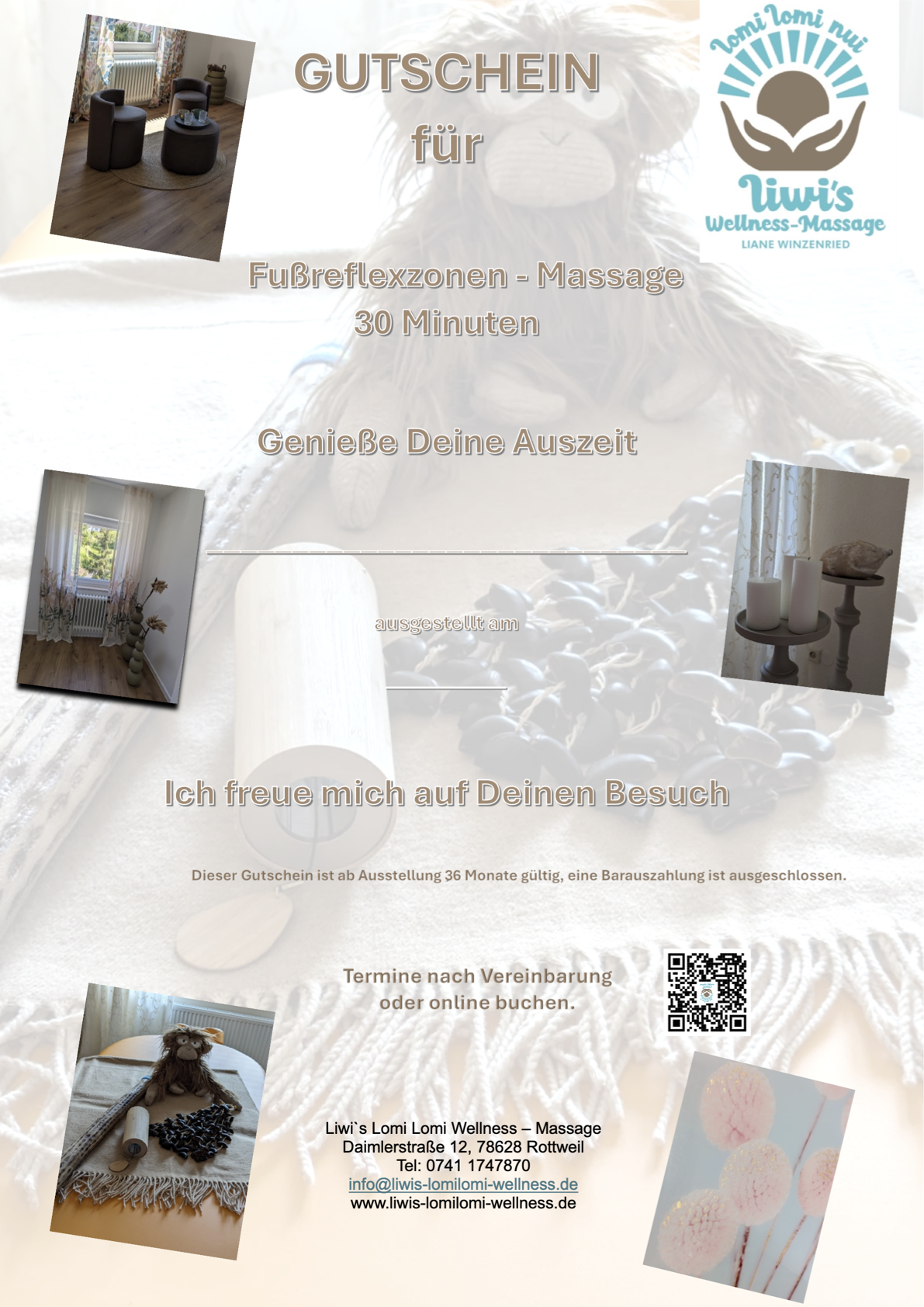 Gutschein - Fußreflexzonenmassage 30 Minuten