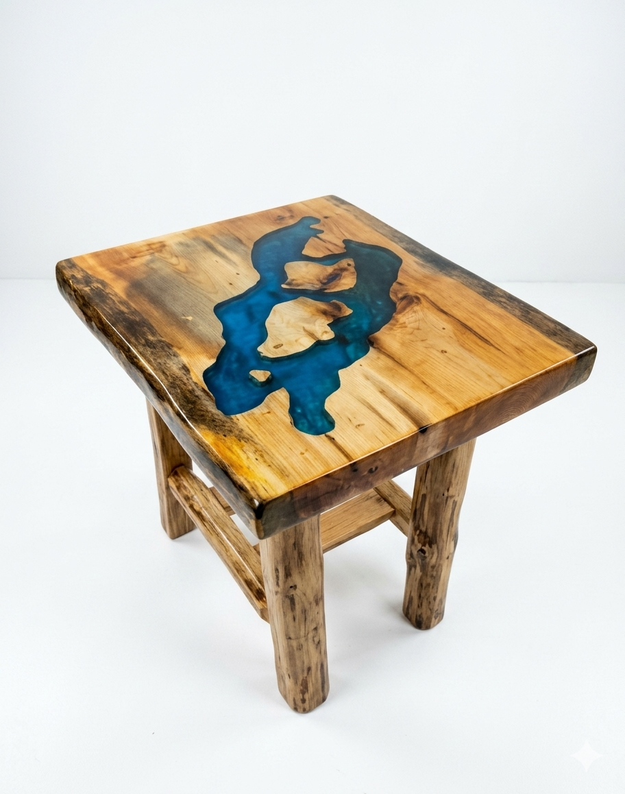 Lake Placid Epoxy End Tables