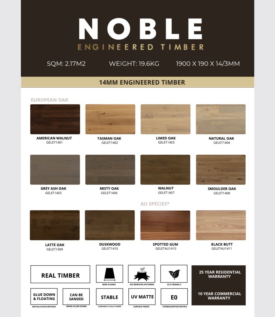 Noble Engineered Timber 14/3mm